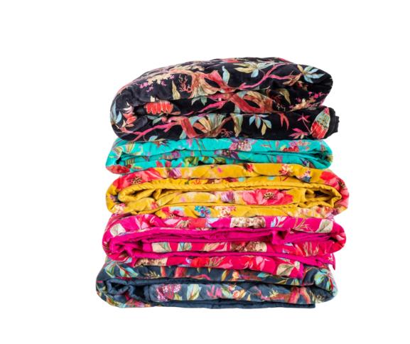 VELVET BIRD OF PARADISE THROW 20209