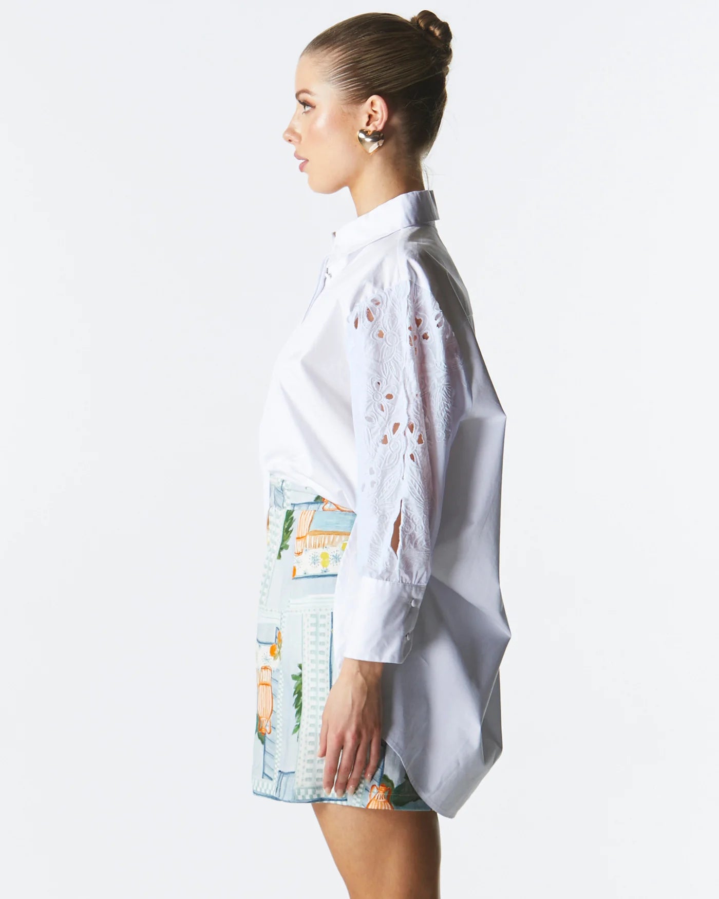 FATE + BECKER LILY PAD BRODERIE SHIRT - IVORY