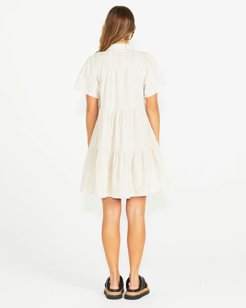 SASS ODELL DRESS - NATURAL STRIPE