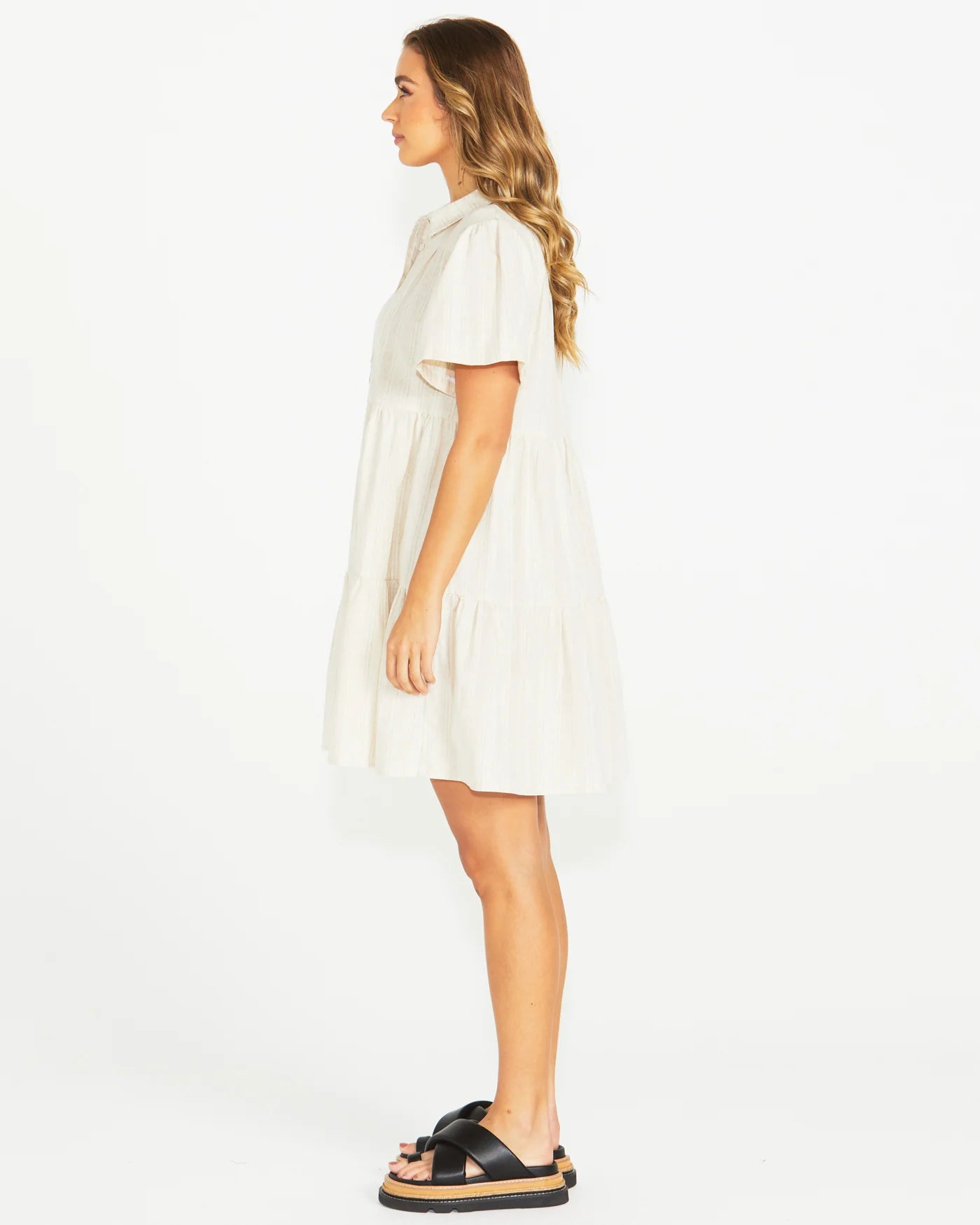 SASS ODELL DRESS - NATURAL STRIPE