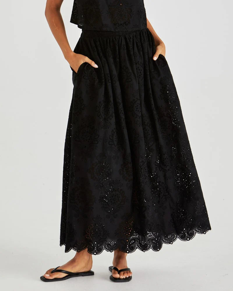 SASS ANI FULL SKIRT - BLACK