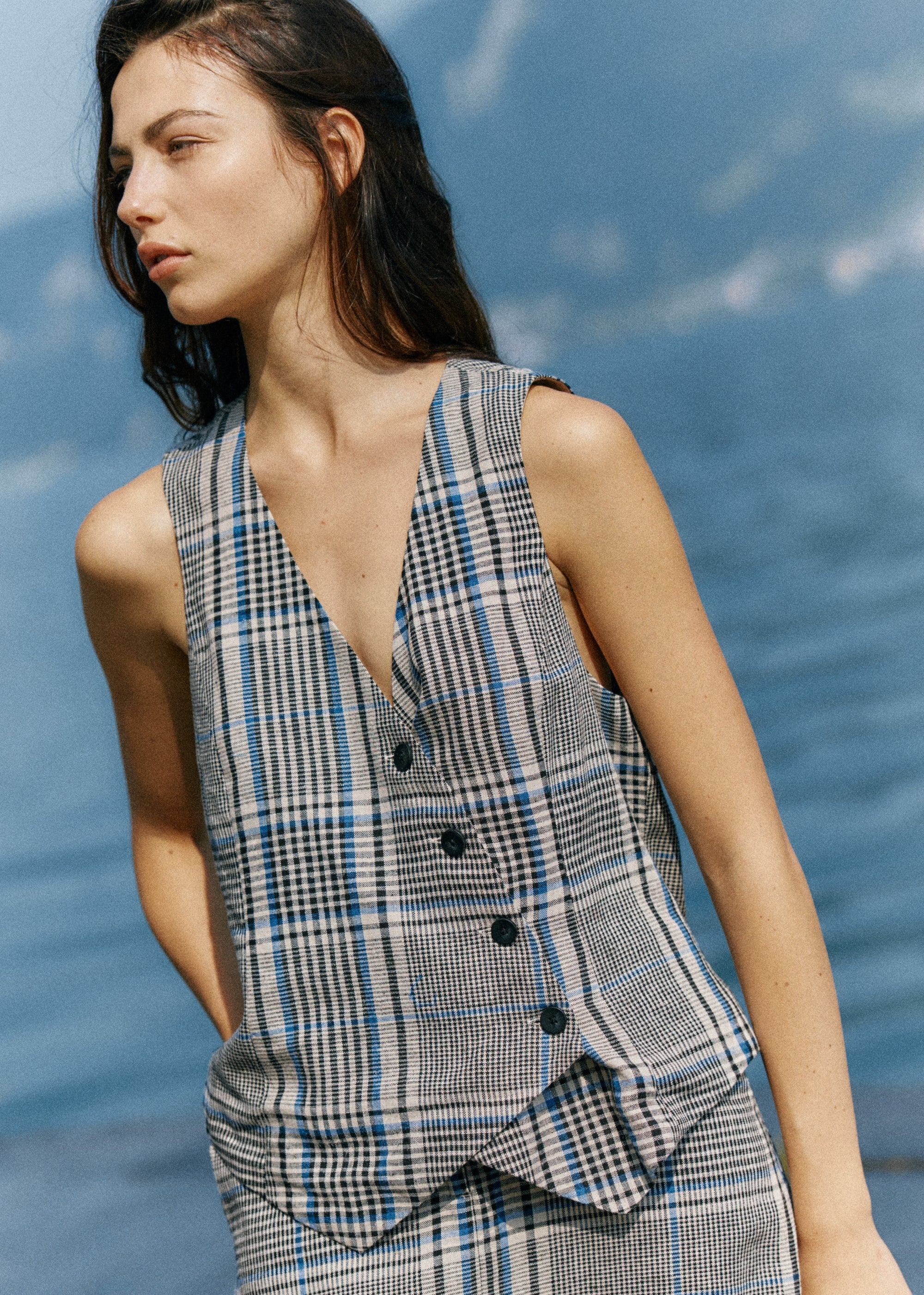 SASS BLAKELY VEST - PRINCE OF WALES CHECK WAS $89.99 <<<<SALE>>>>