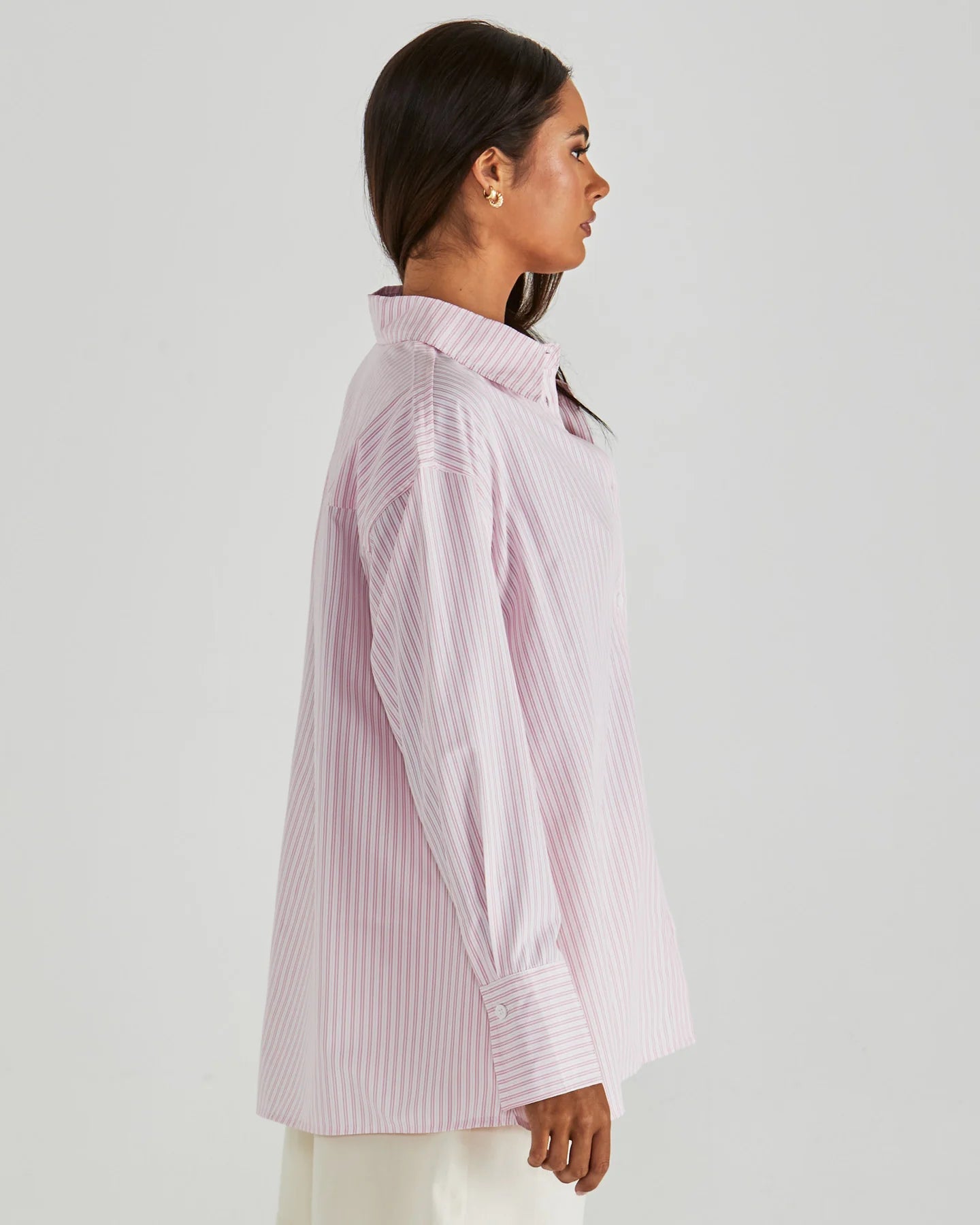 SASS AMBROSE SHIRT - PINK STRIPE