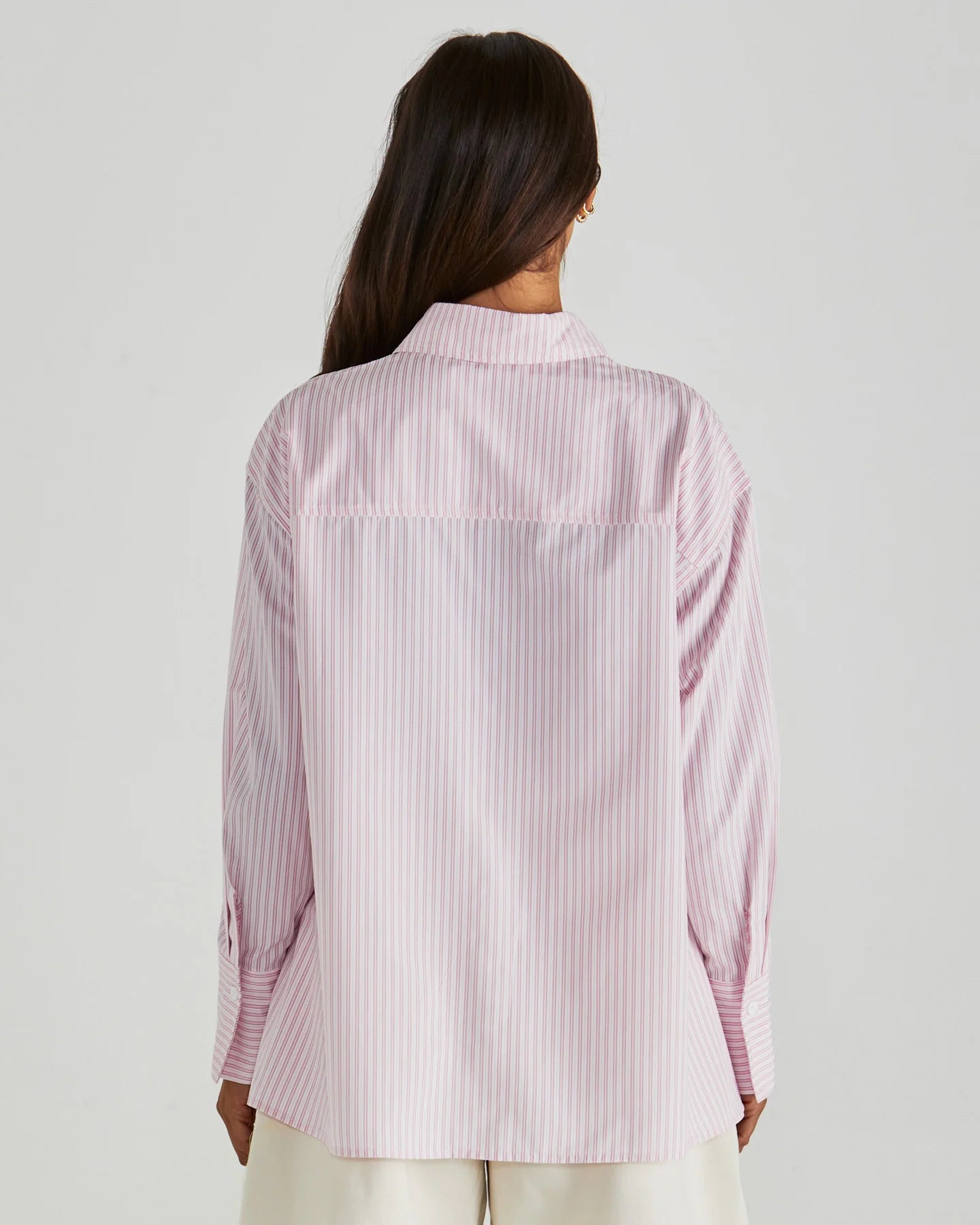 SASS AMBROSE SHIRT - PINK STRIPE