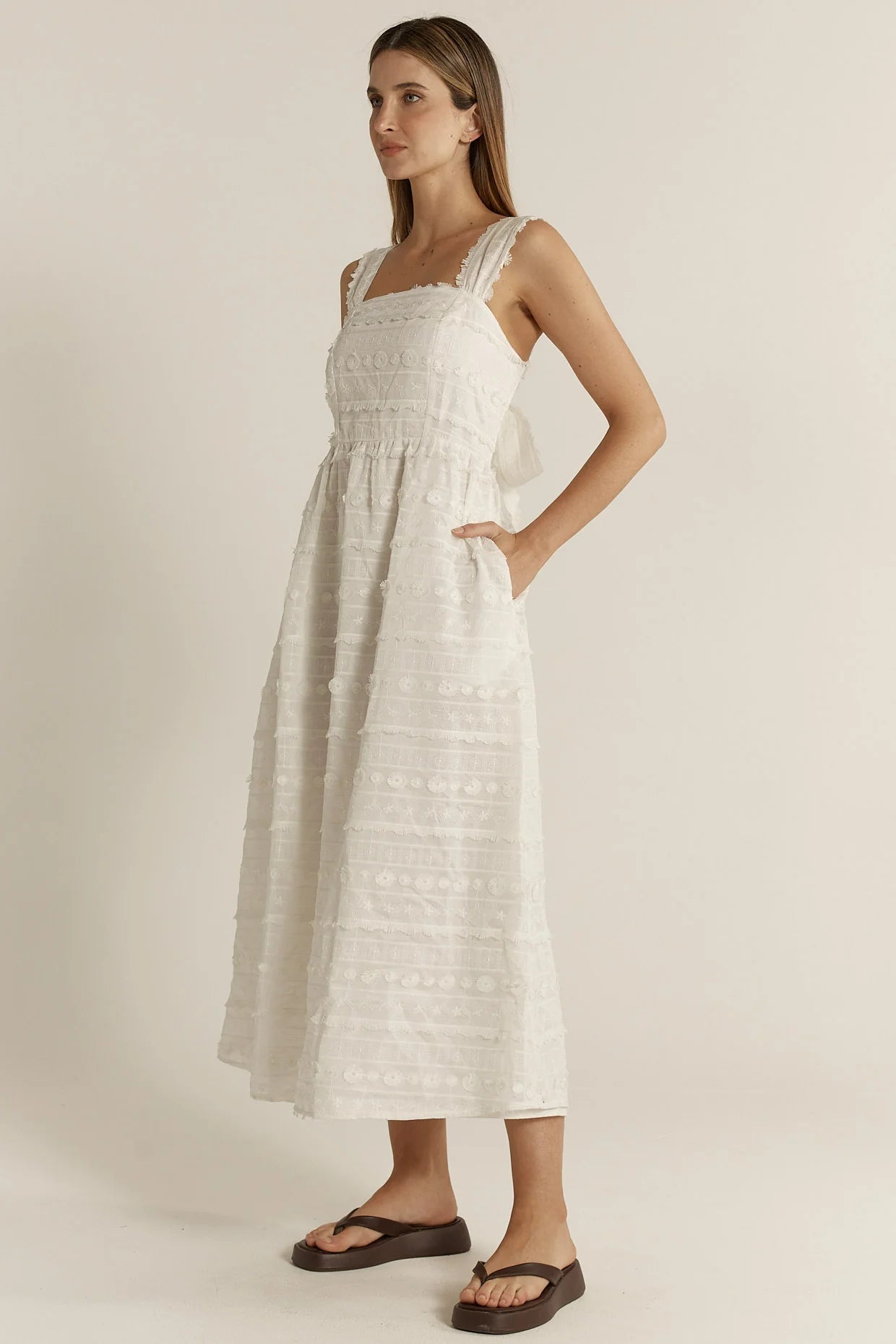 SIERRA LACE DRESS - CREAM