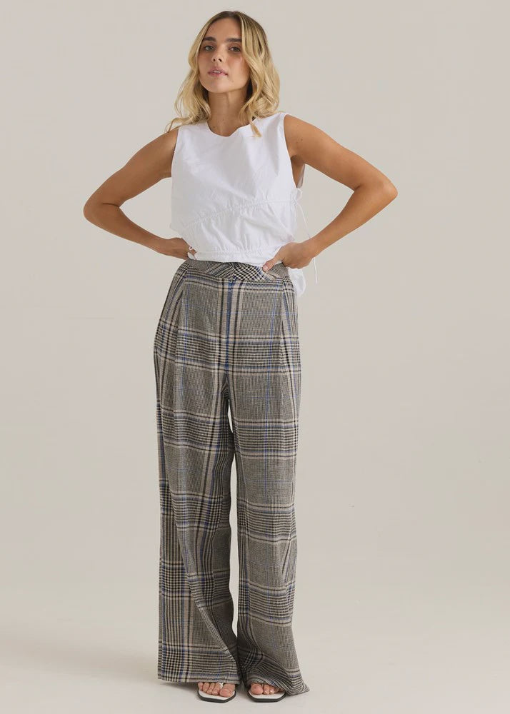 SASS BLAKELY PANT- PRINCE OF WALES CHECK WERE $109.99 <<<<SALE>>>>