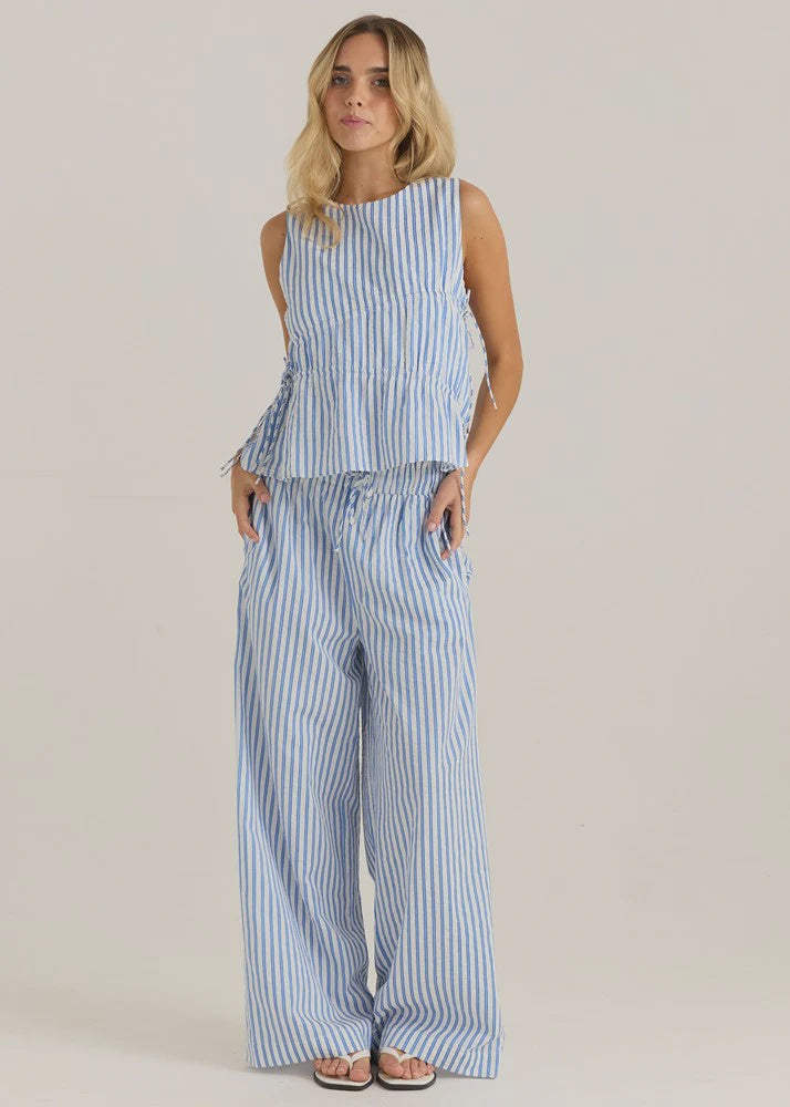 SASS AZIZA PANT - BLUE/WHITE STRIPE WERE $99.99 <<<<SALE>>>>