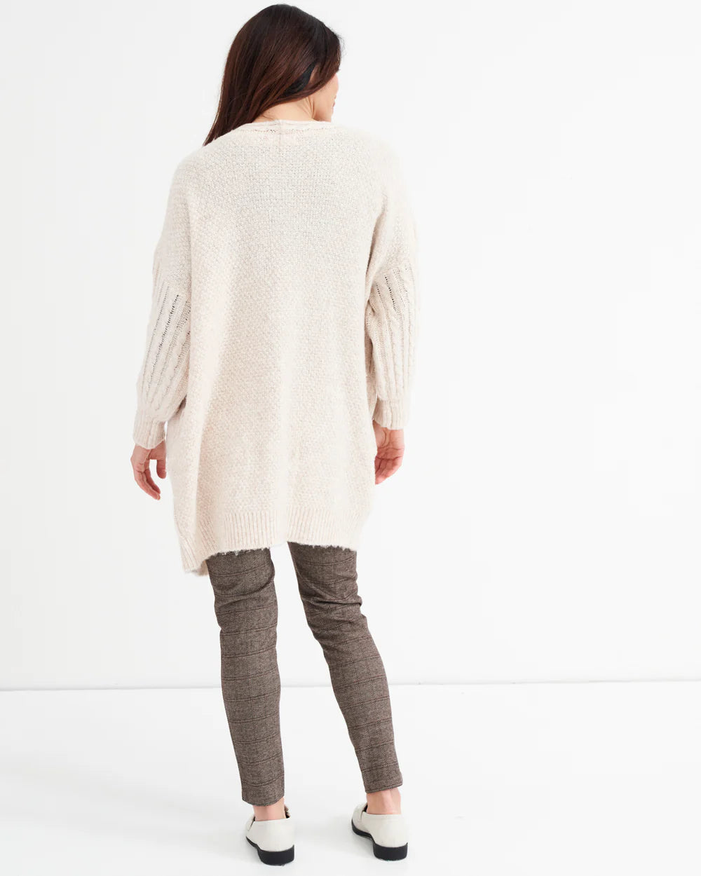 BETTY BASICS VENUS CARDIGAN - BEIGE