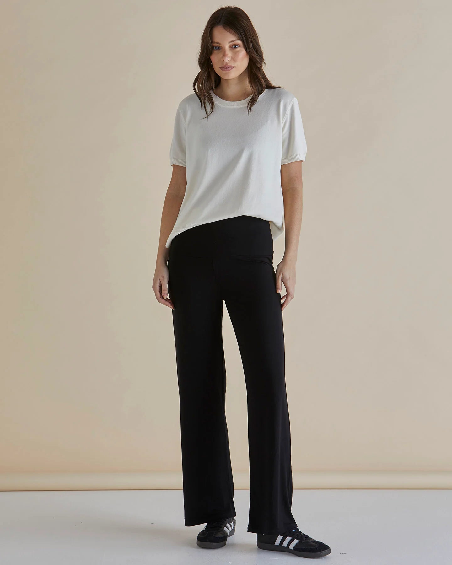 BETTY BASICS HOUSTON BAMBOO RELAXED PANT - BLACK