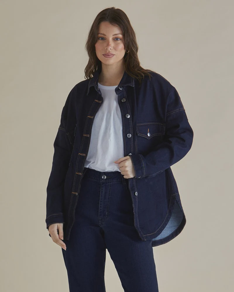 BETTY BASICS CHERRY DENIM SHIRT WAS $109.99 <<<<SALE>>>>