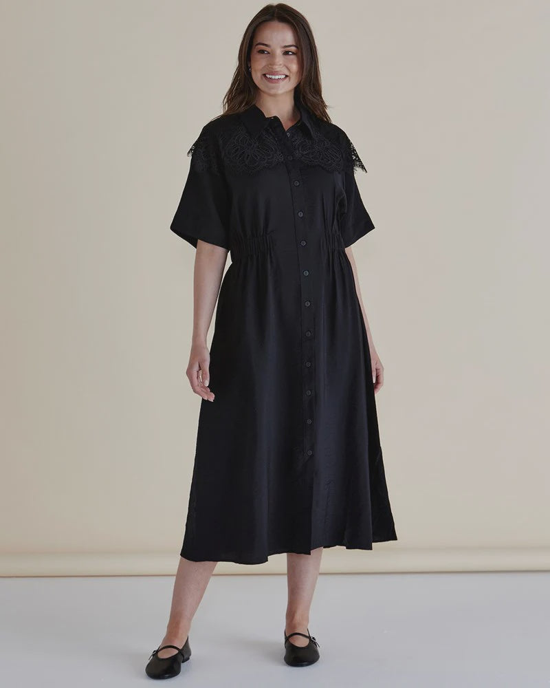 BETTY BASICS SKYE DRESS - BLACK