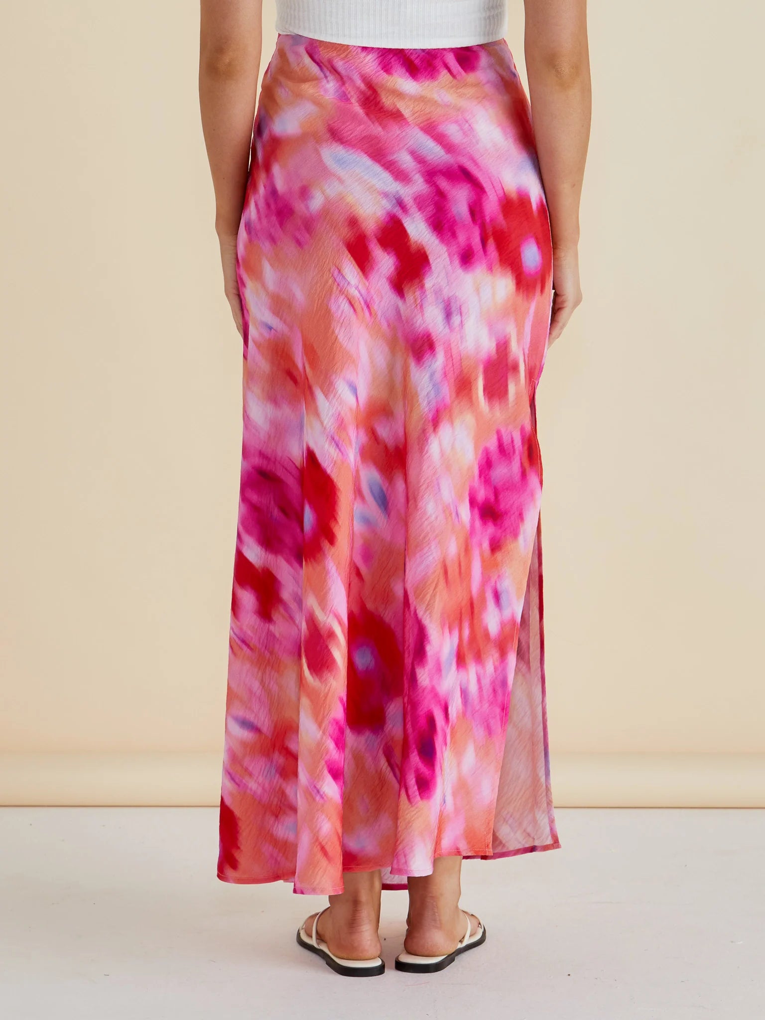 BETTY BASICS MINDY SKIRT - FLORAL ABSTRACT PRINT