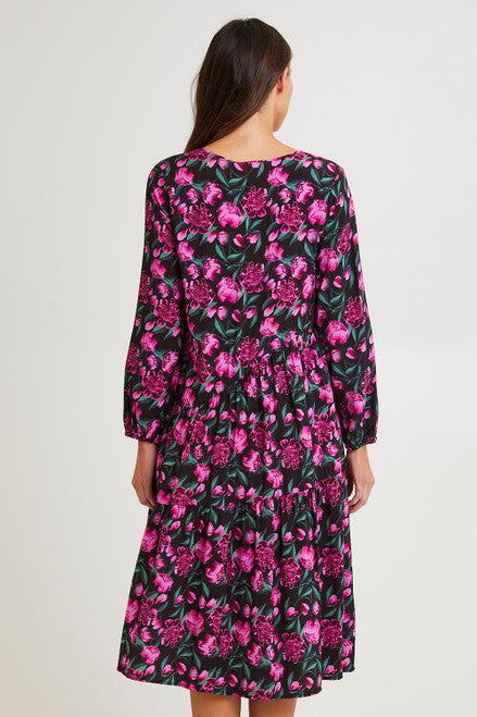 BETTY BASICS TENLEY TIERED DRESS - FLORAL