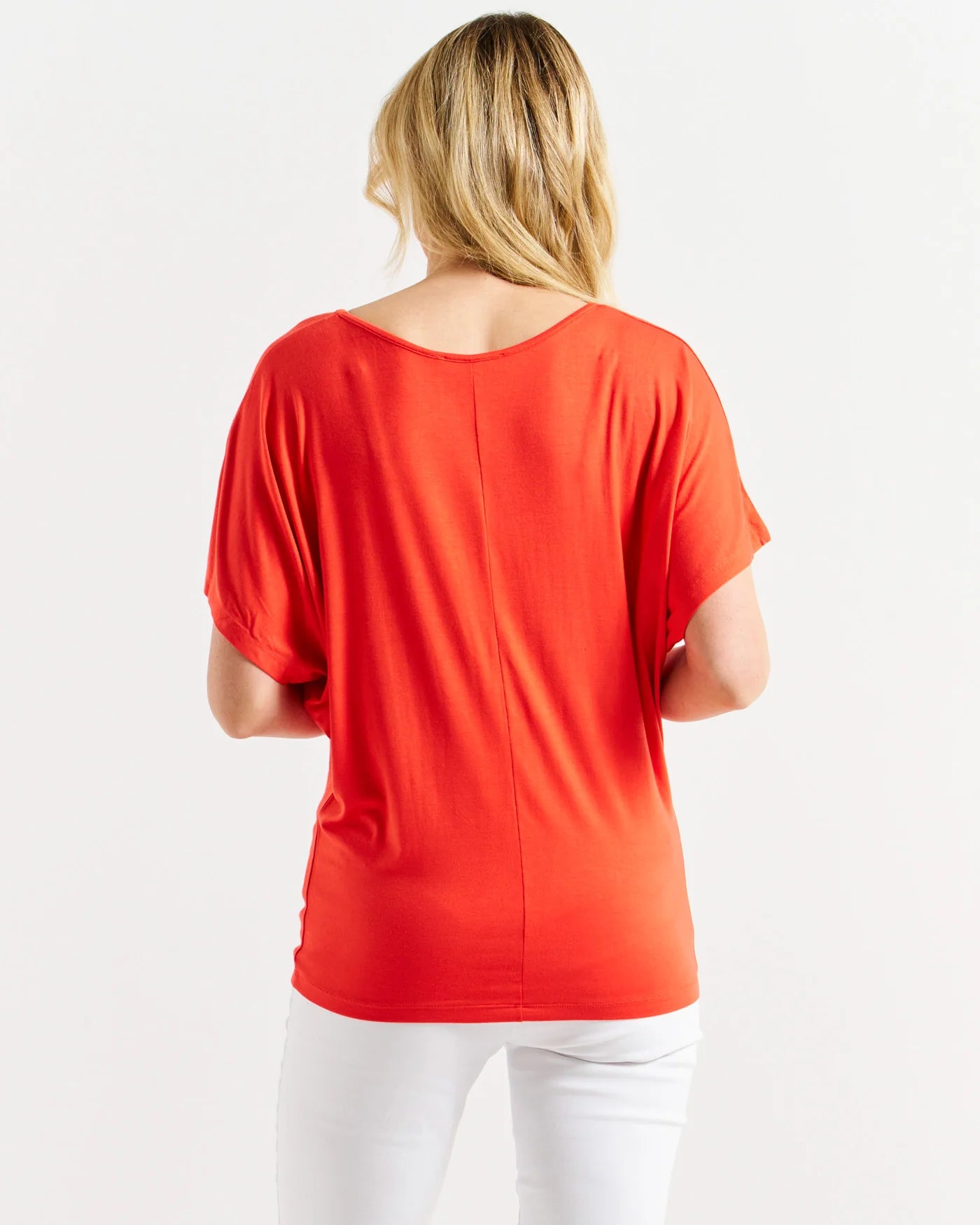 BETTY BASICS MAUI TEE - FLAME RED