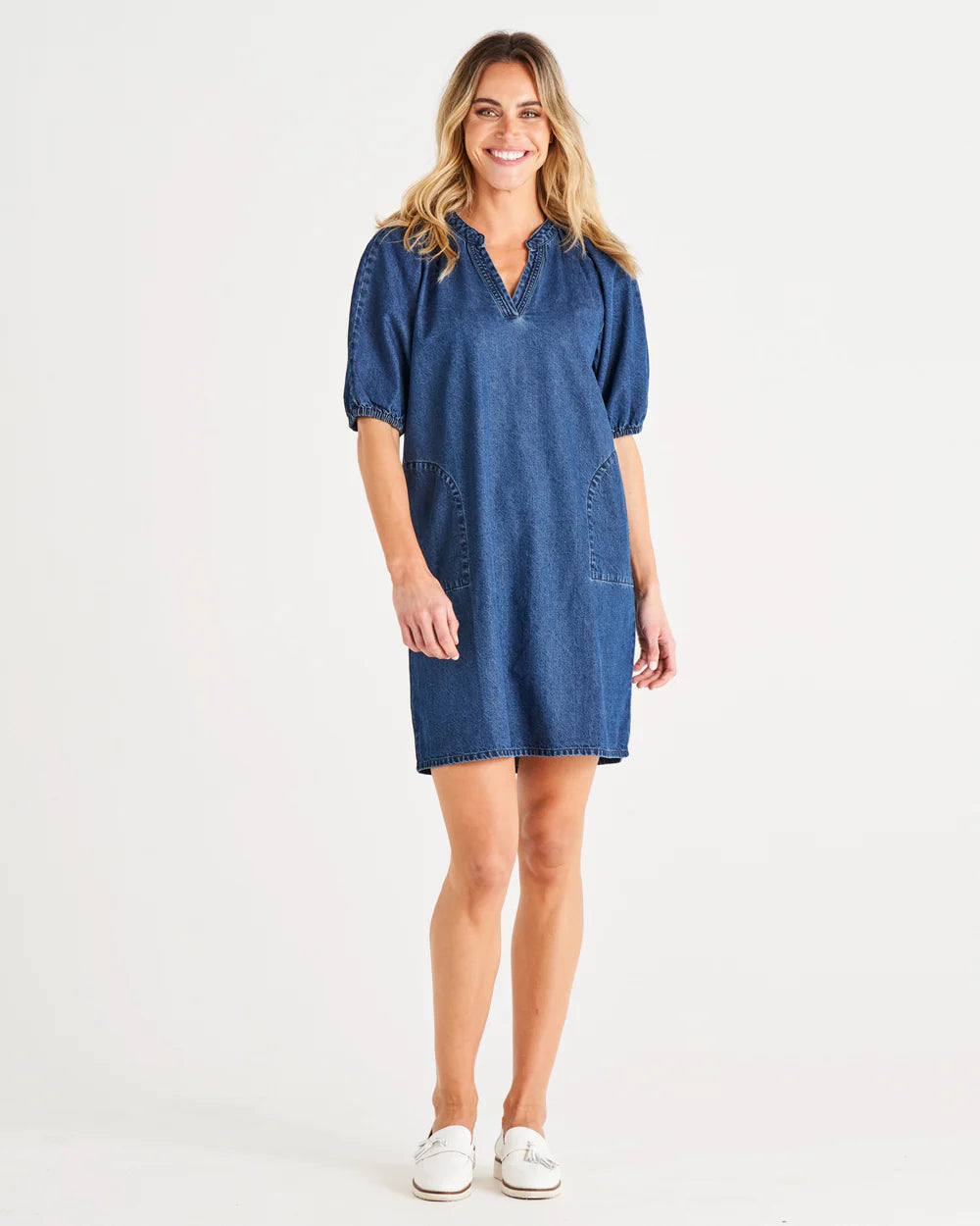 BETTY BASICS MAHALO DENIM DRESS