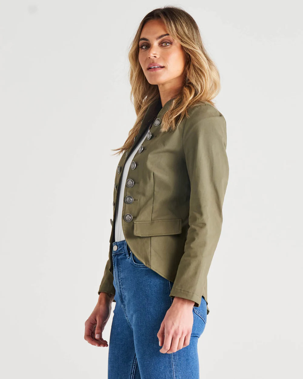 BETTY BASICS STACEY MILITARY JACKET -