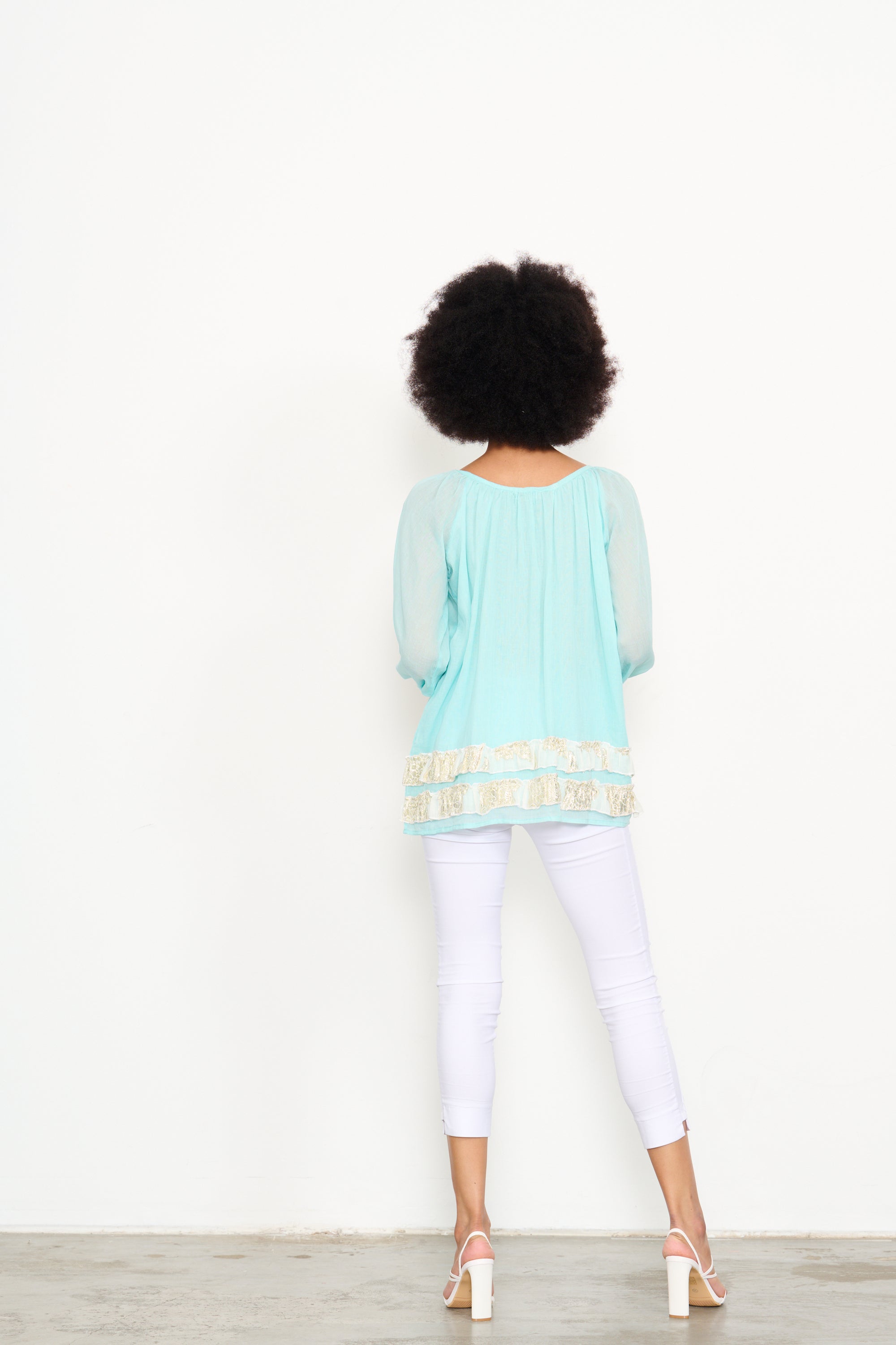 CAJU  AQUA BLOUSE