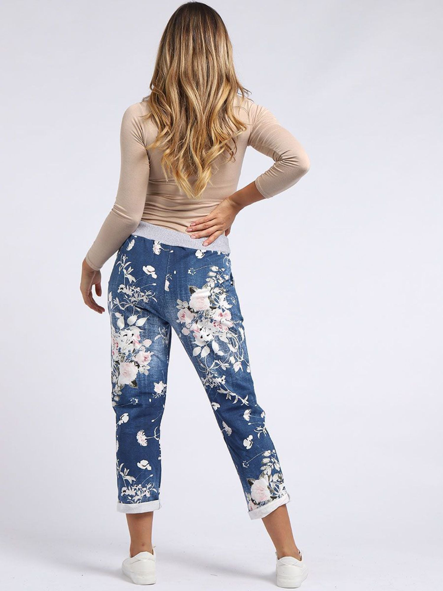 DENVER ROSE DARK BLUE TROUSERS