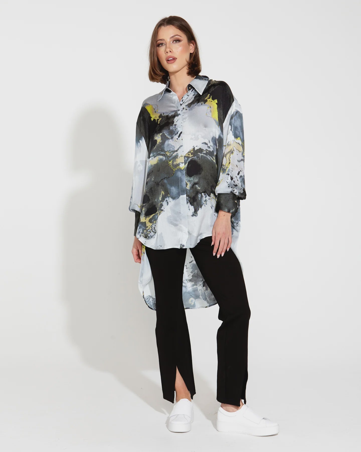 FATE + BECKER TRANSFIXED OVERSIZED SHIRT - MARBLE