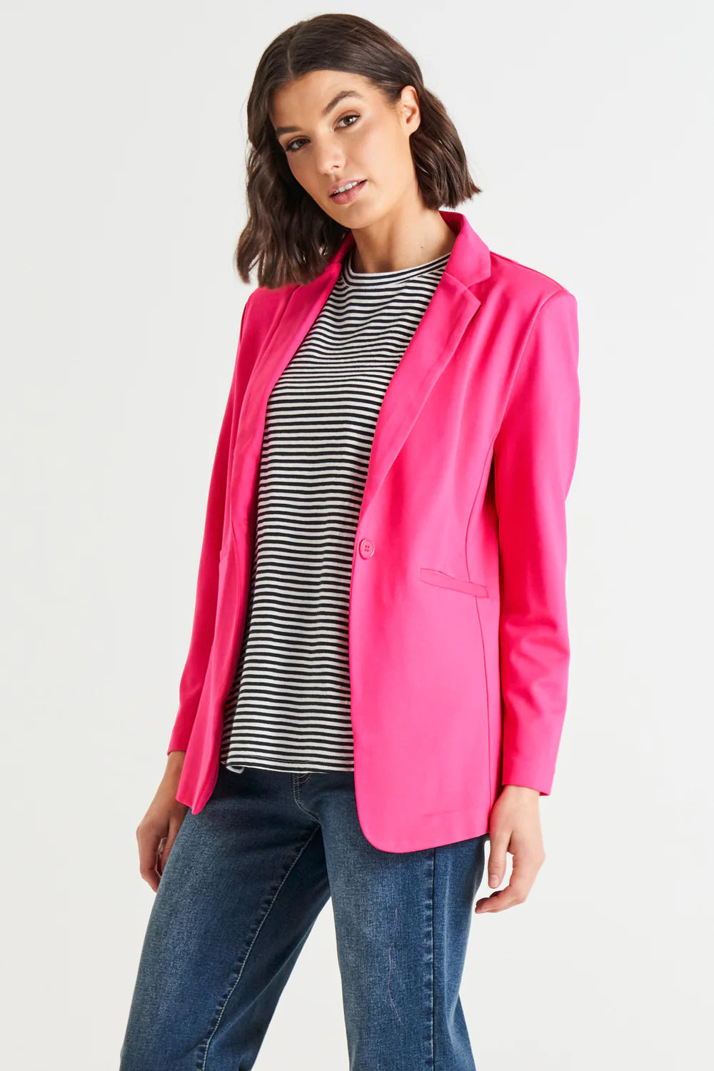 BETTY BASICS PORTSEA BLAZER BUBLEGUM