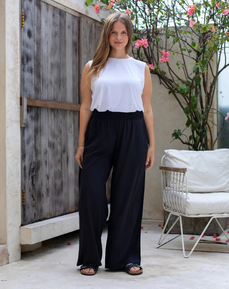 RESORT PANTS -    BLACK