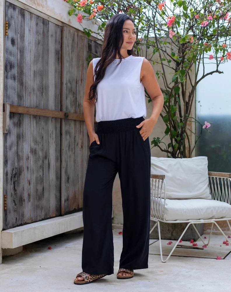 RESORT PANTS -    BLACK
