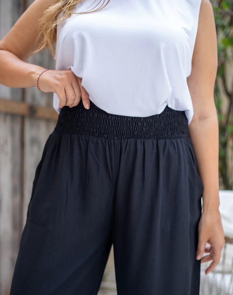 RESORT PANTS -    BLACK