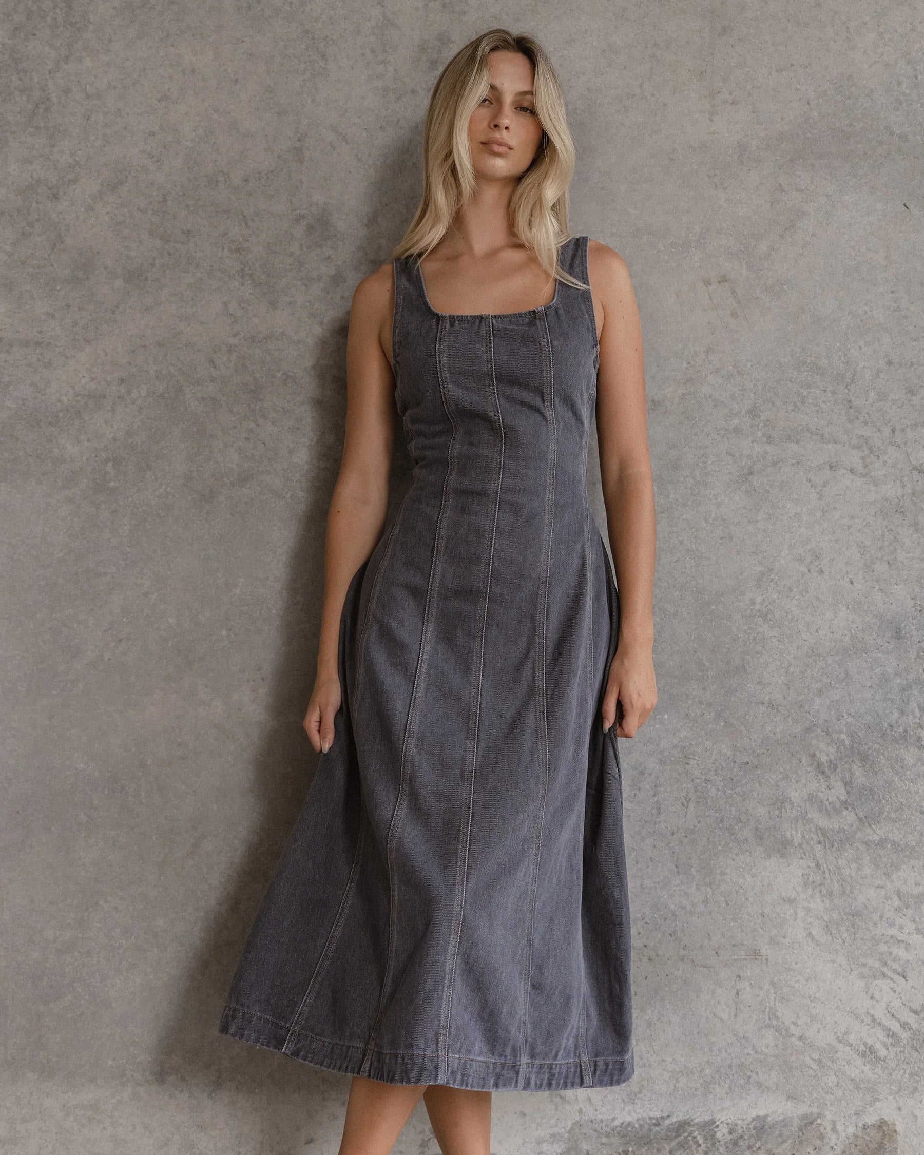 SASS AINSLEY DRESS DARK DENIM
