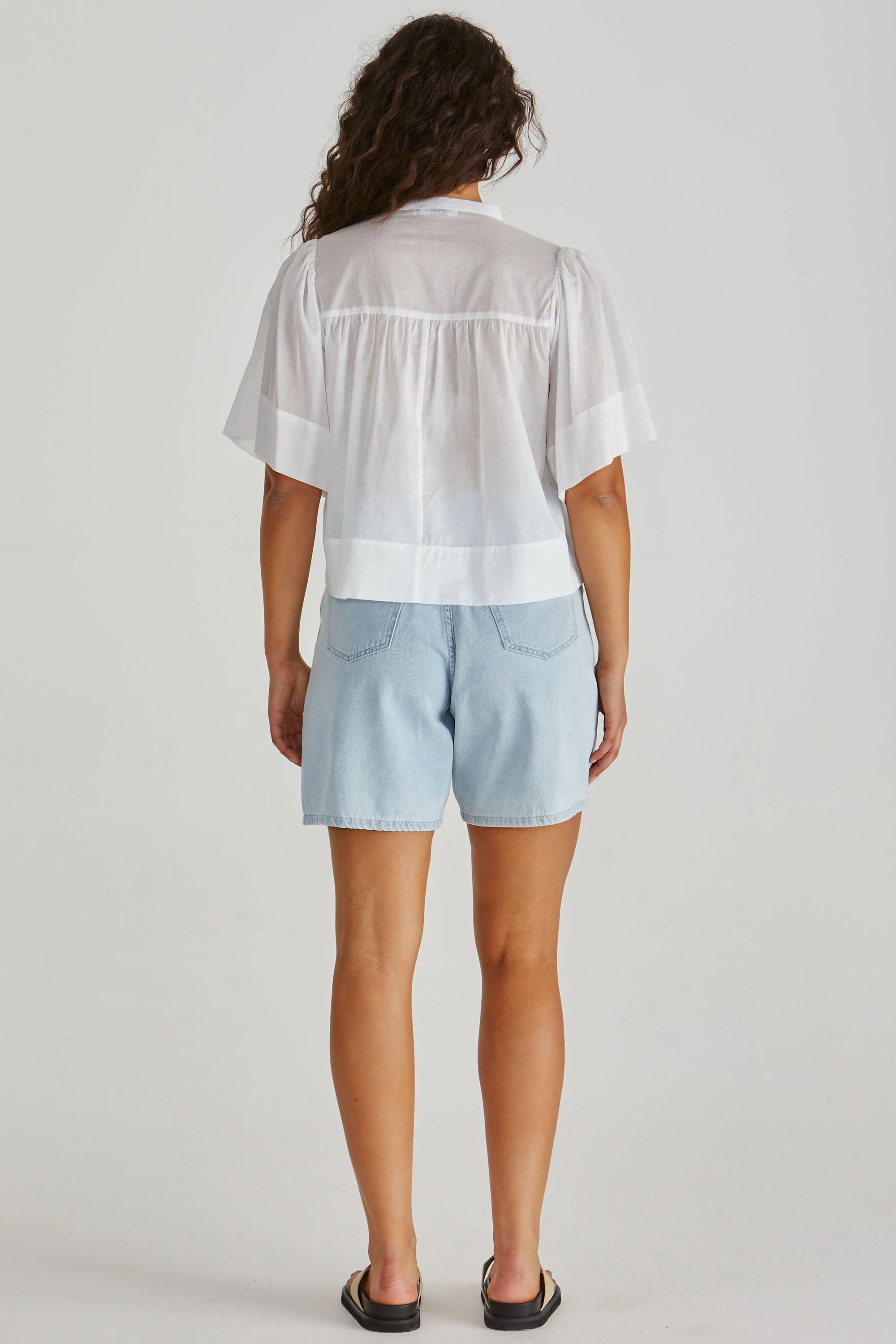 SASS PAMMI RUFFLE YOKE BLOUSE