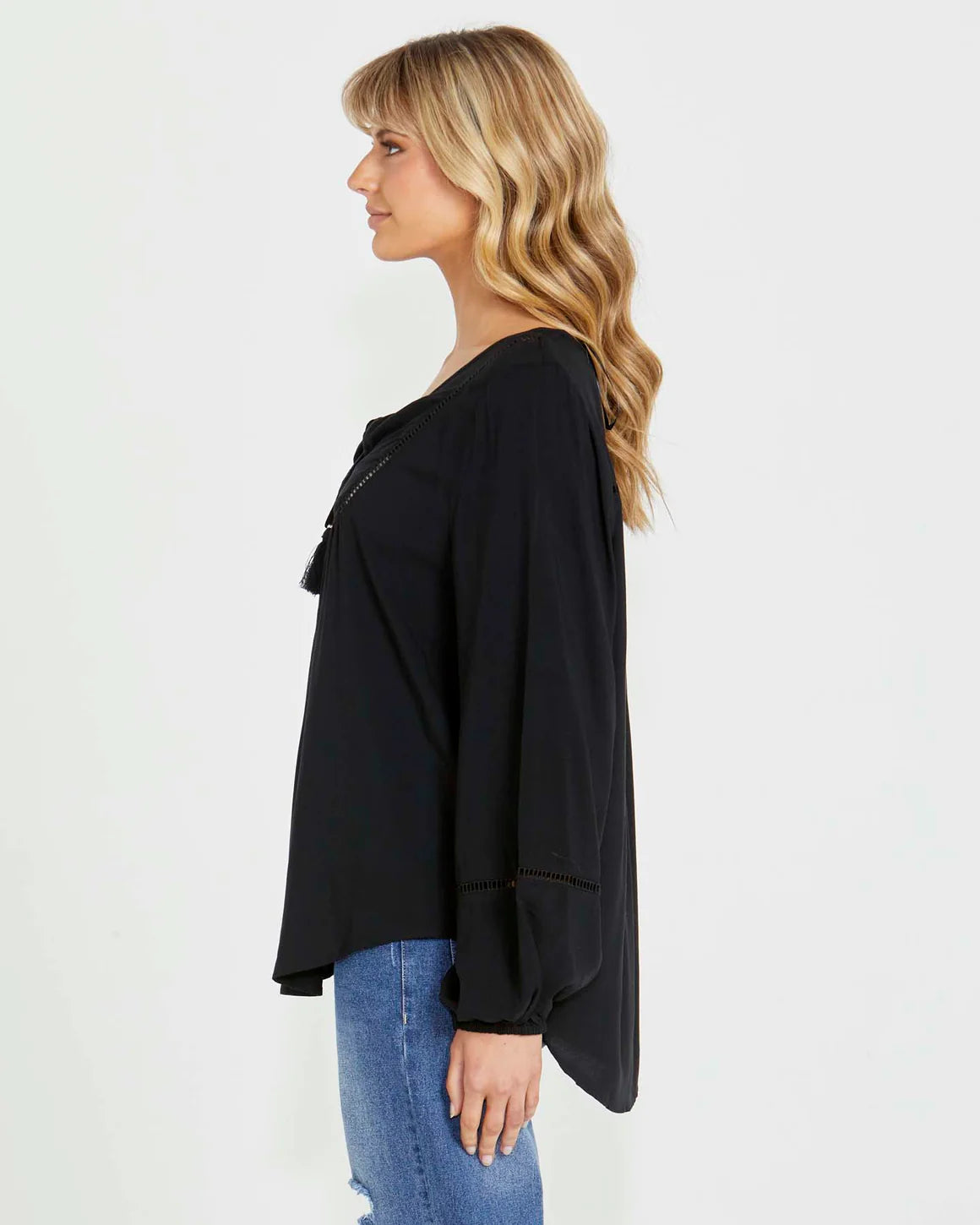 SASS MONTANA BOHO BLOUSE BLACK was $79.99 sale now.....