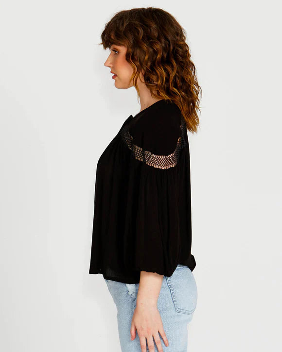 SASS RAVA BOHO 3/4 SLEEVE TOP - was $89.99.... sale now...