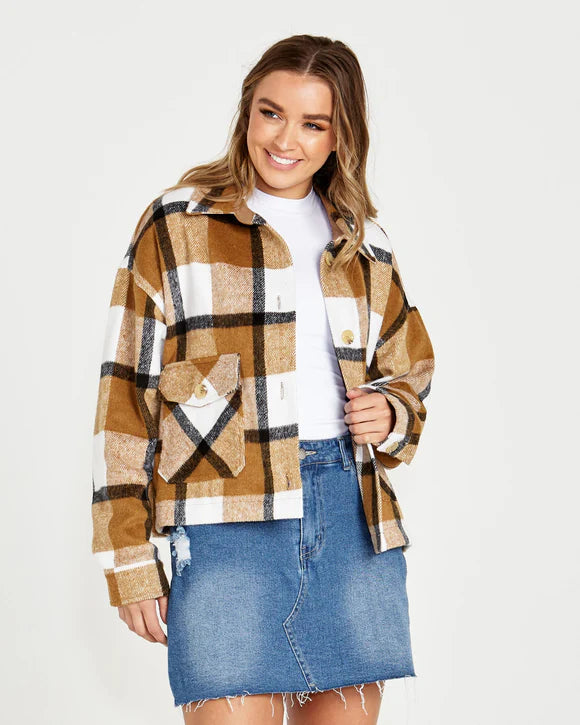 SASS AUGUSTA CROPPED SHACKET was $104.99.... sale now...