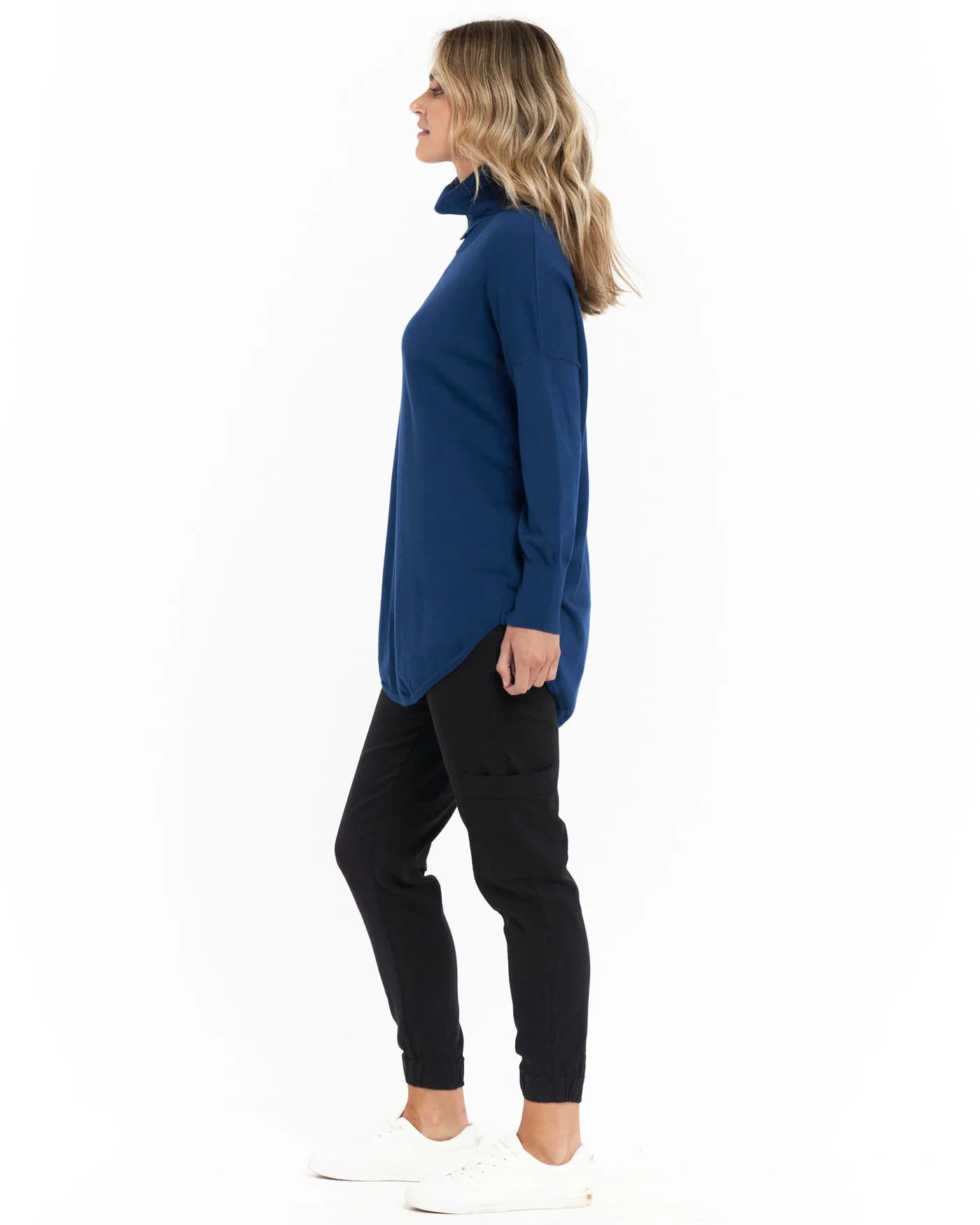 BETTY BASICS MAISON ROLL NECK JUMPER - DUSTY INK WAS $ 69.99... NOW....