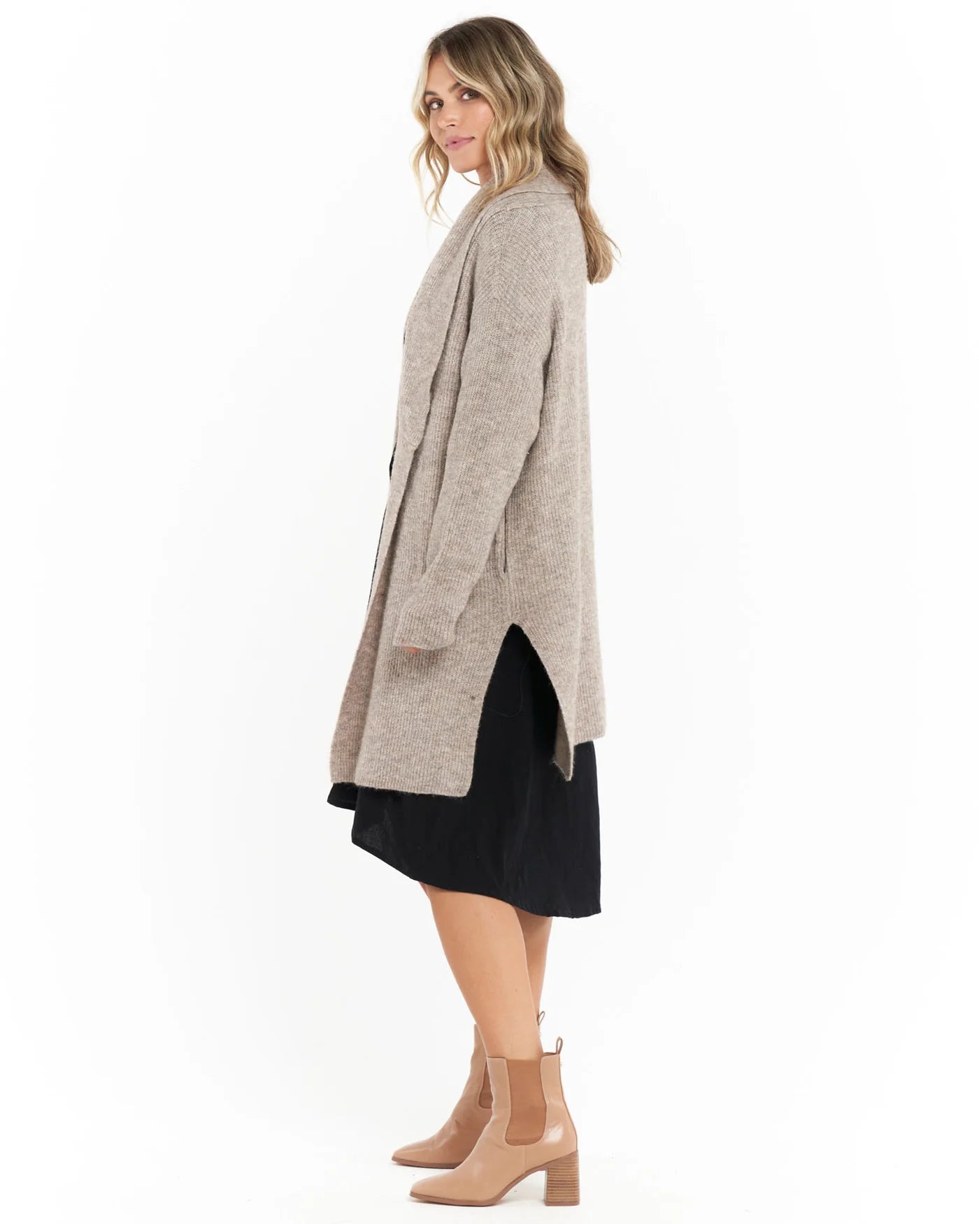 BETTY BASICS XIRENA LONG CARDIGAN - HUSK was $99.99 SALE NOW...