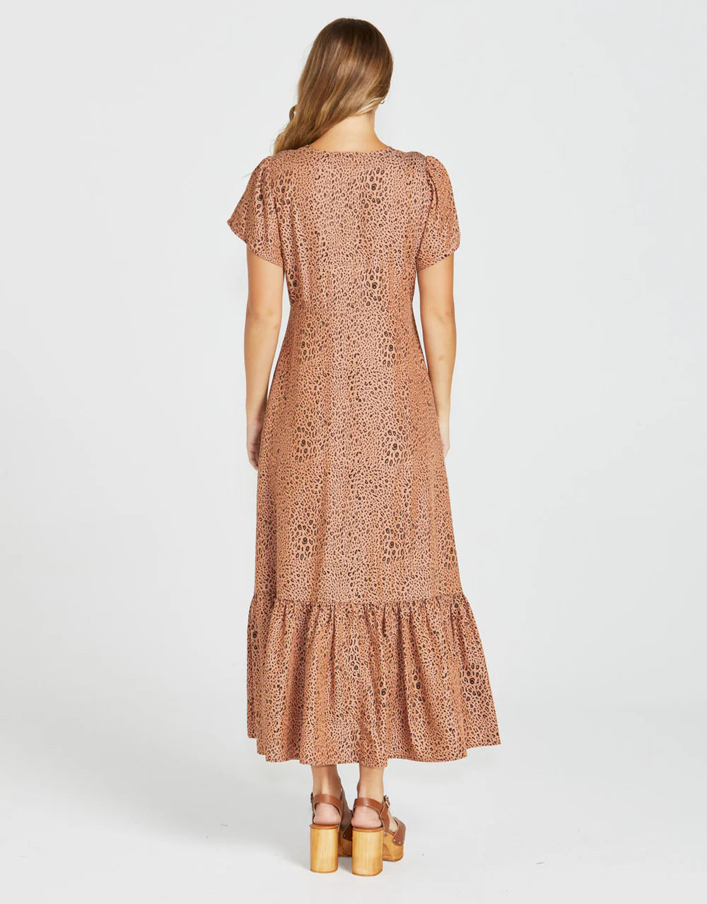 SASS DAVIE MAXI DRESS - SANDY TAN ANIMAL