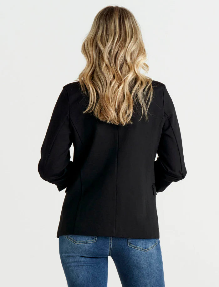 BETTY BASICS VOILA PONTE BLAZER - BLACK