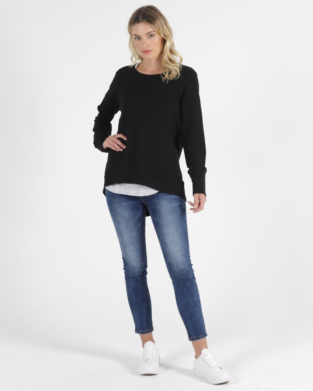 BETTY BASICS DOLLY SWEATSHIRT BLACK