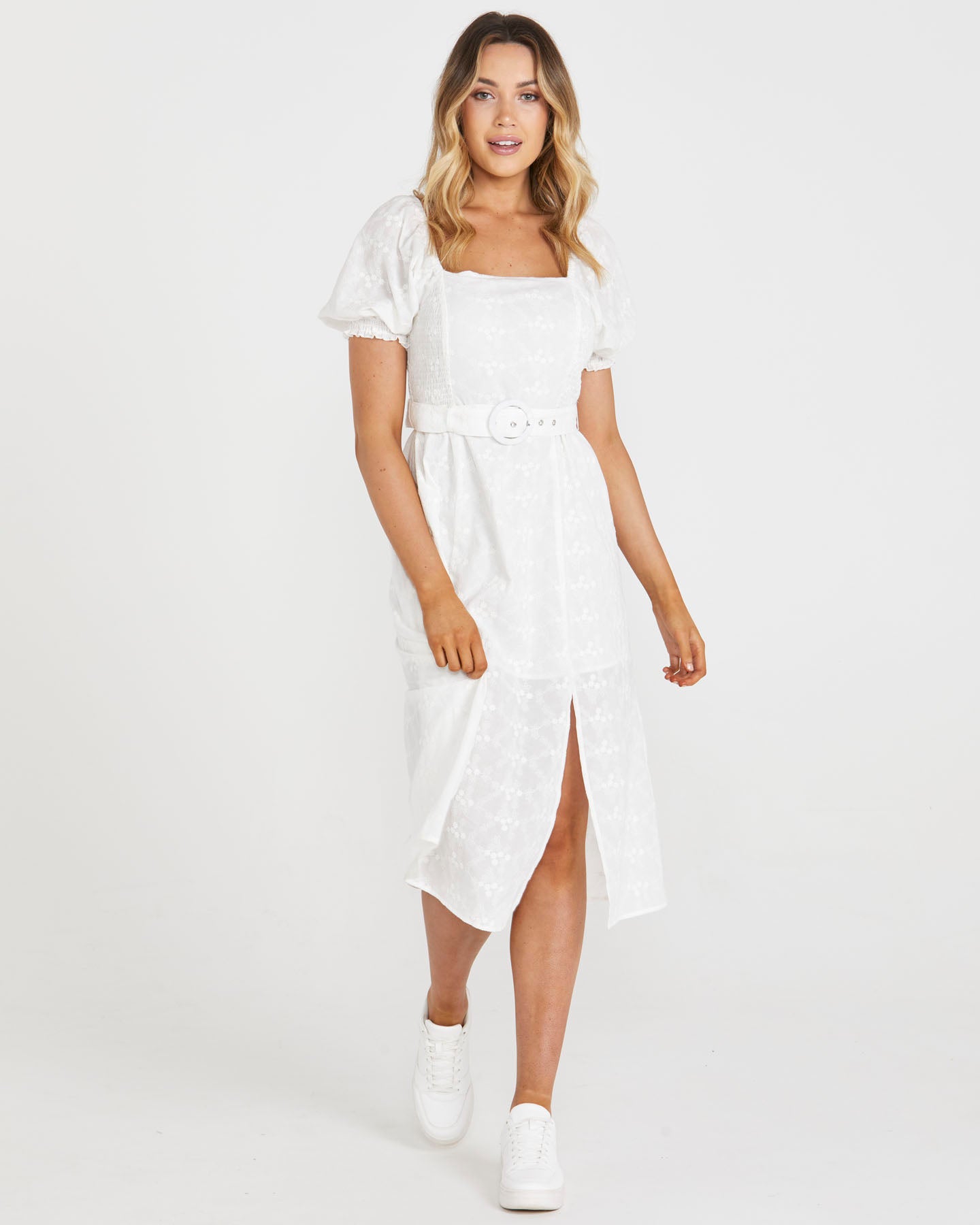 SASS ASHER BELTED DRESS - WHITE was $109.99....now