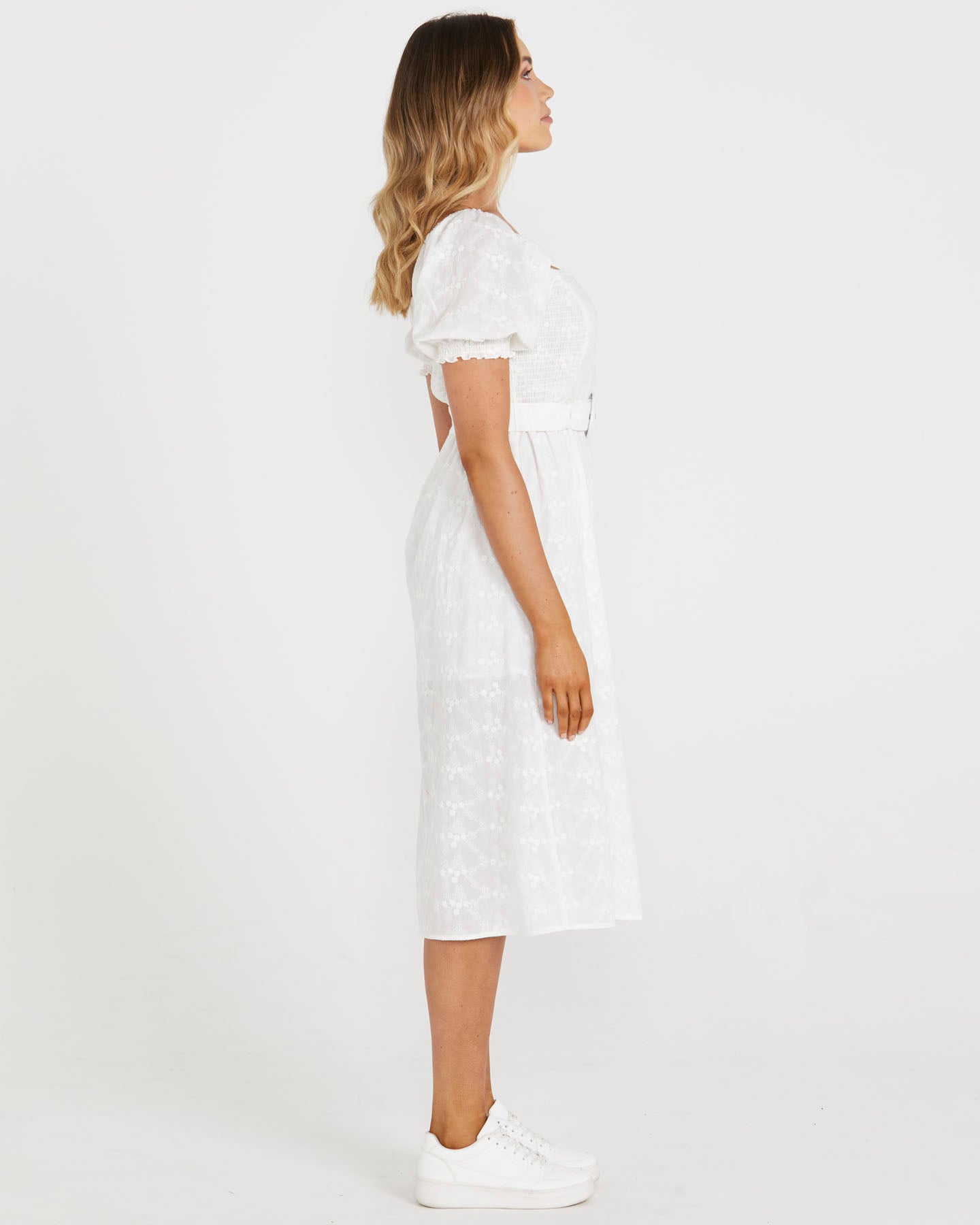 SASS ASHER BELTED DRESS - WHITE was $109.99....now