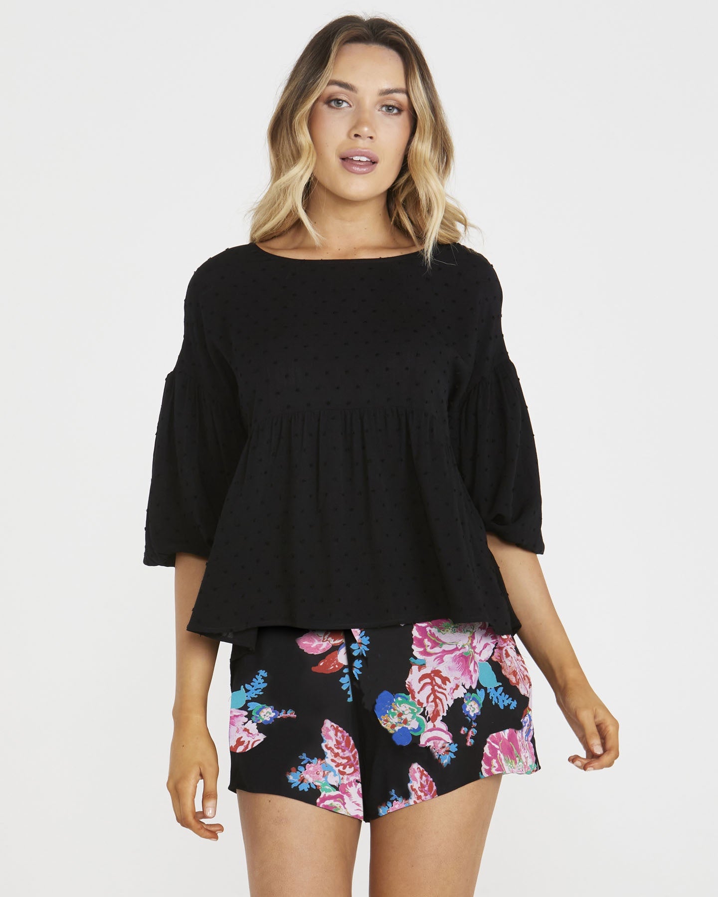 MILLIE PUFF SLEEVE TOP - BLACK - was $79.99 now.....