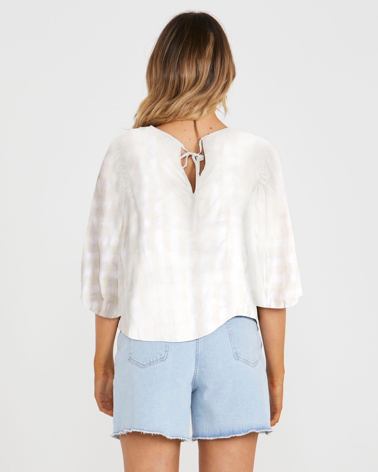 SASS ALINA REVERSIBLE TOP- NATURAL CHECK WAS $79.99 ...NOW...