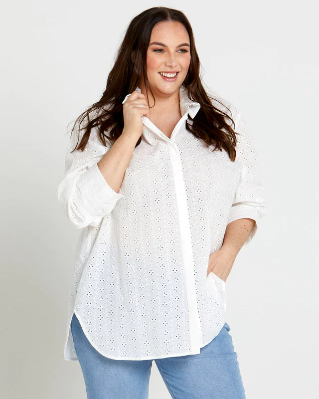 SASS SOFIA OVERSIZED EMBROIDERED SHIRT - was $89.99....now....