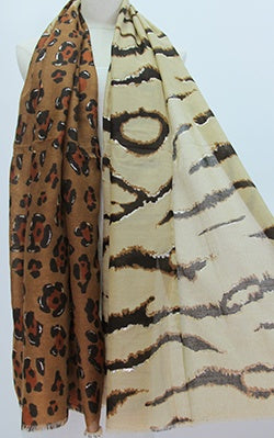 LEOPARD/ZEBRA 2 PRINT SCARF