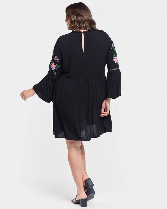 SASS EMILIA DRESS-BLACK EMBROIDERED was $109.99.... now....