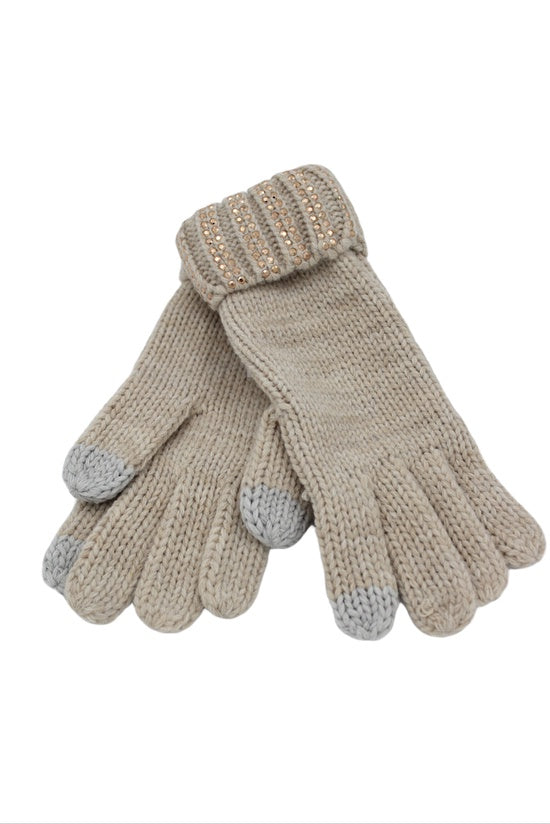 SEQUINN GLOVES- BLUE TIPS TOUCH SCREEN FRIENDLY