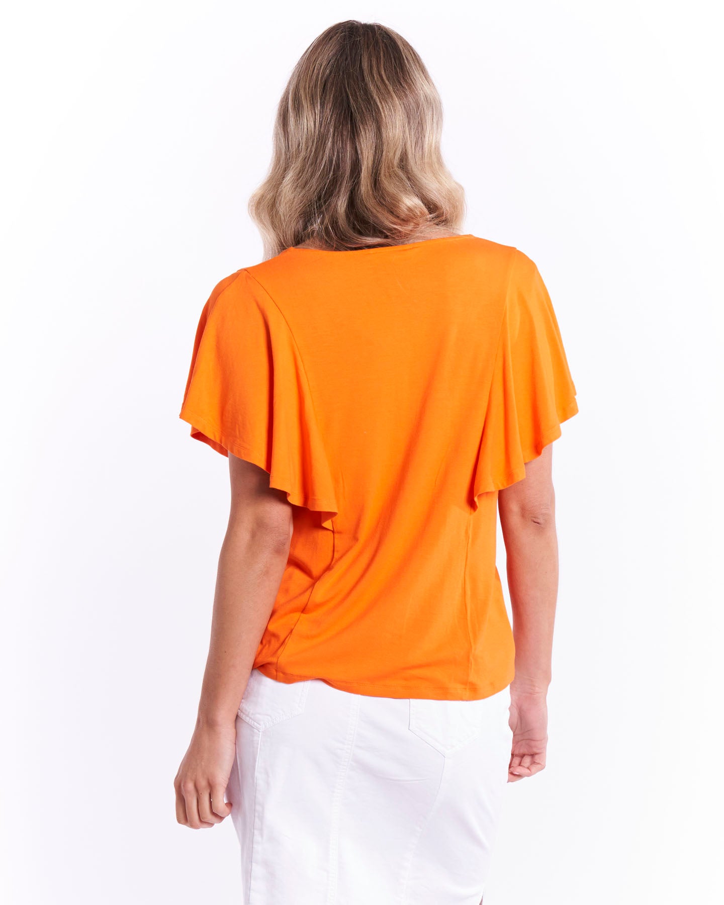 BETTY BASICS FLORENCE FRILL TEE - SALE