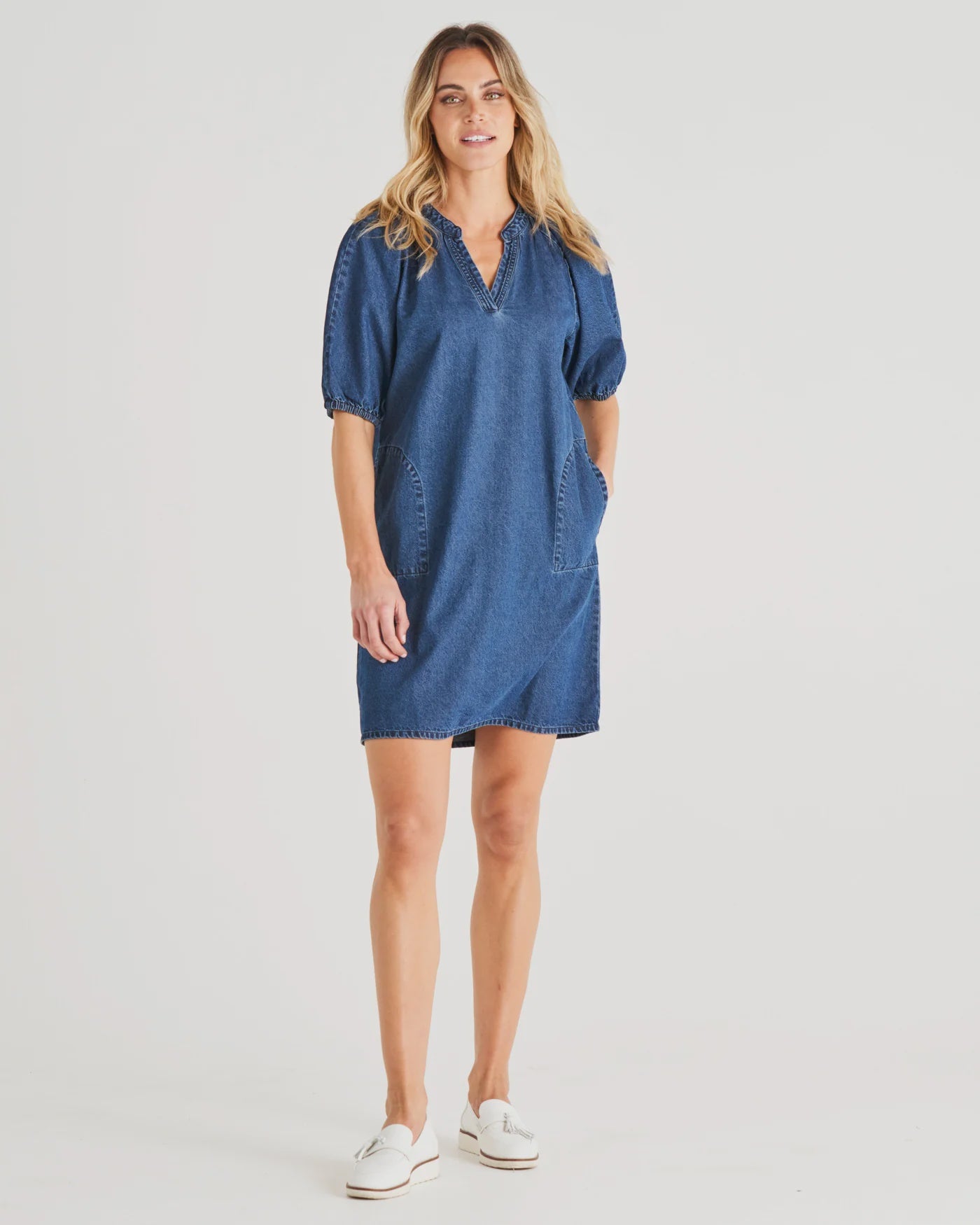 BETTY BASICS MAHALO DENIM DRESS