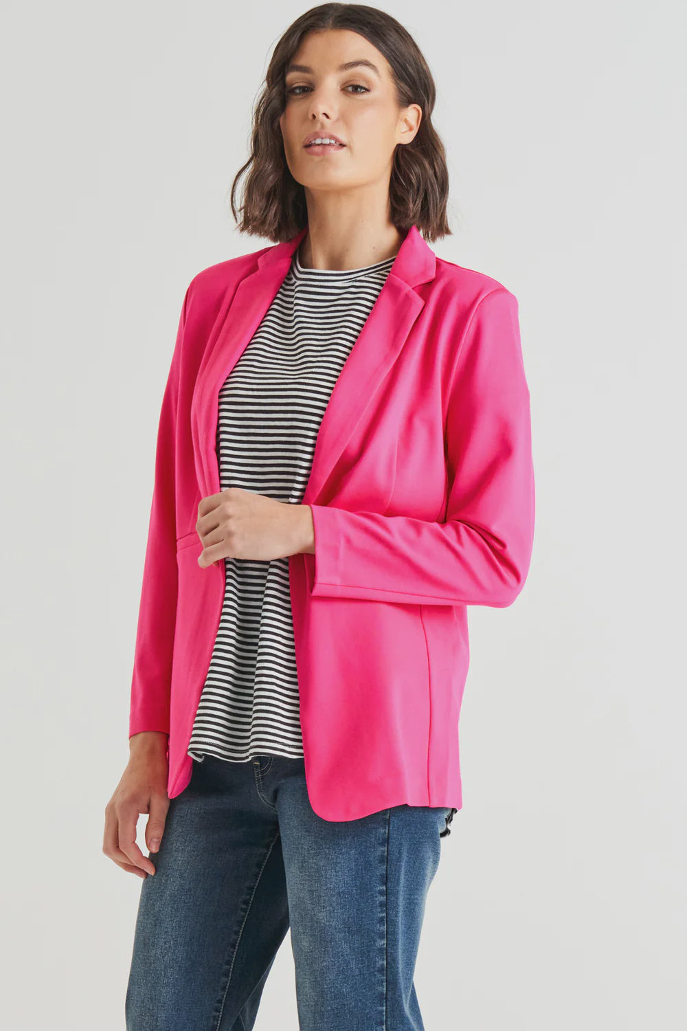 BETTY BASICS PORTSEA BLAZER BUBLEGUM