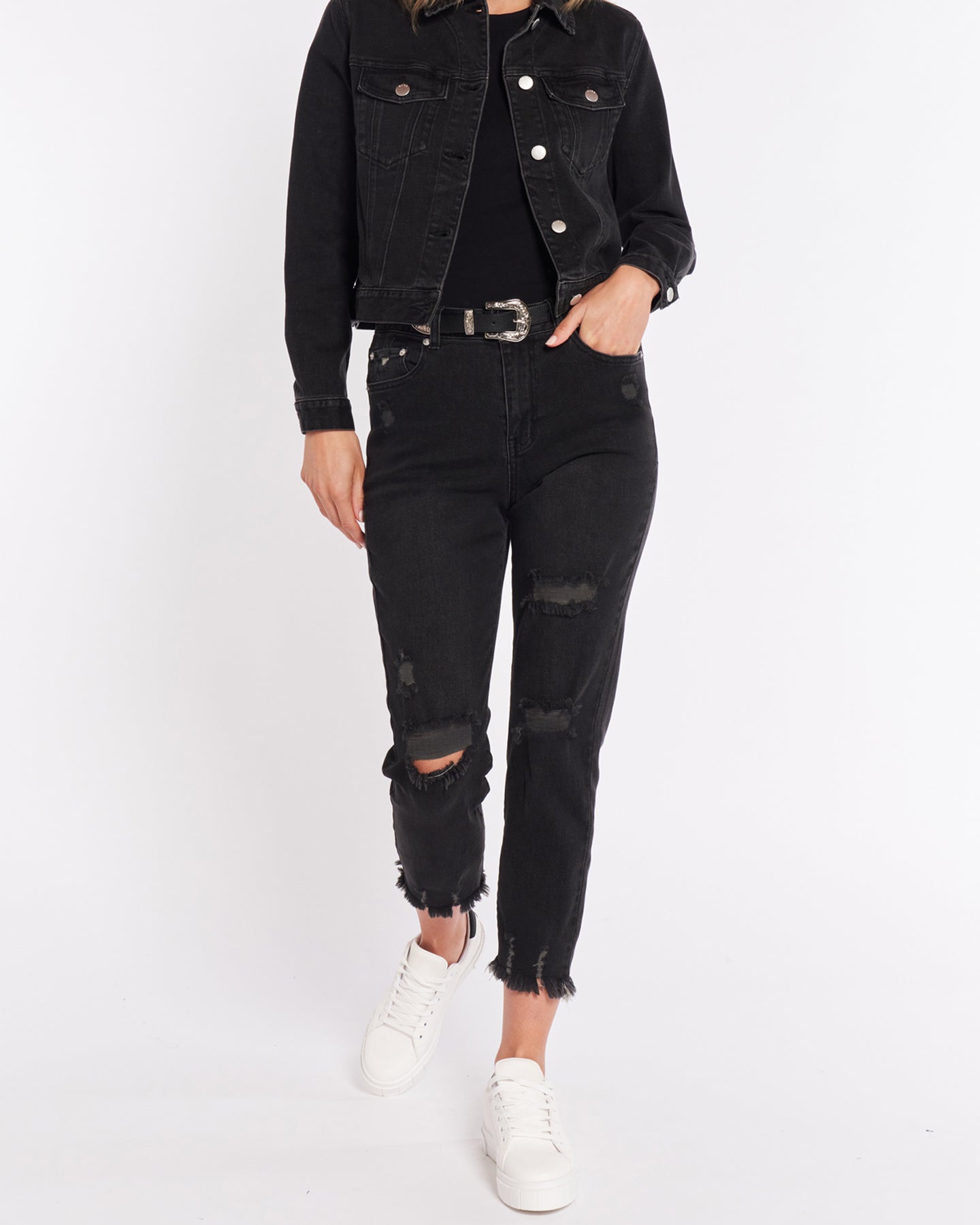 SASS SUZI DISTRESSED JEAN - WASHED BLACK were $99.99 now ....