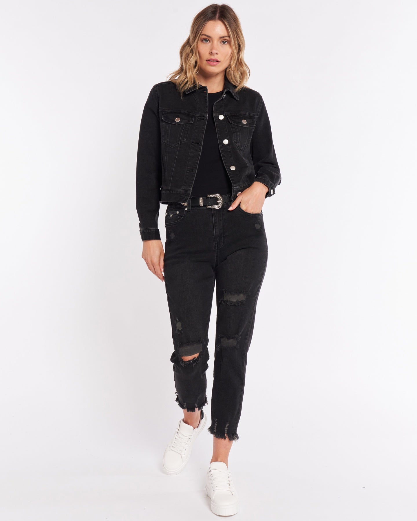 SASS SUZI DISTRESSED JEAN - WASHED BLACK were $99.99 now ....